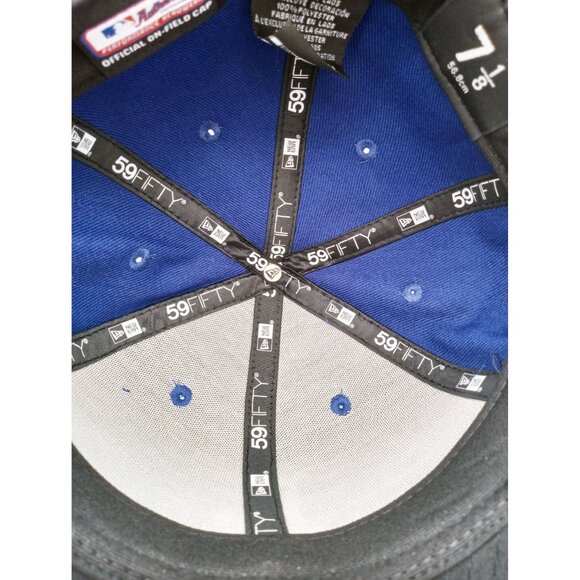 Hat LA Dodgers World Series Champions Official On-Field Cap New Era 7 1/8 Navy - Picture 10 of 10